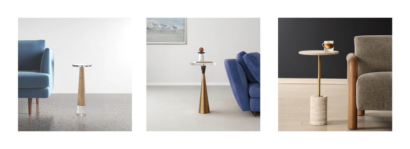 Scotch drink tables for Father's Day in living room.