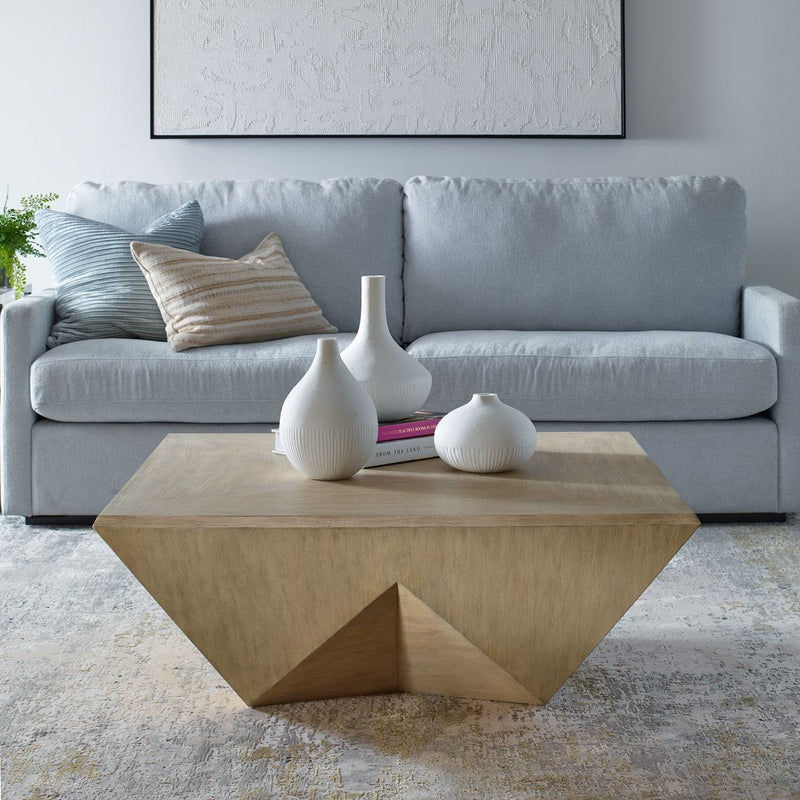 Modern Coastal Coffee Table with White Cases