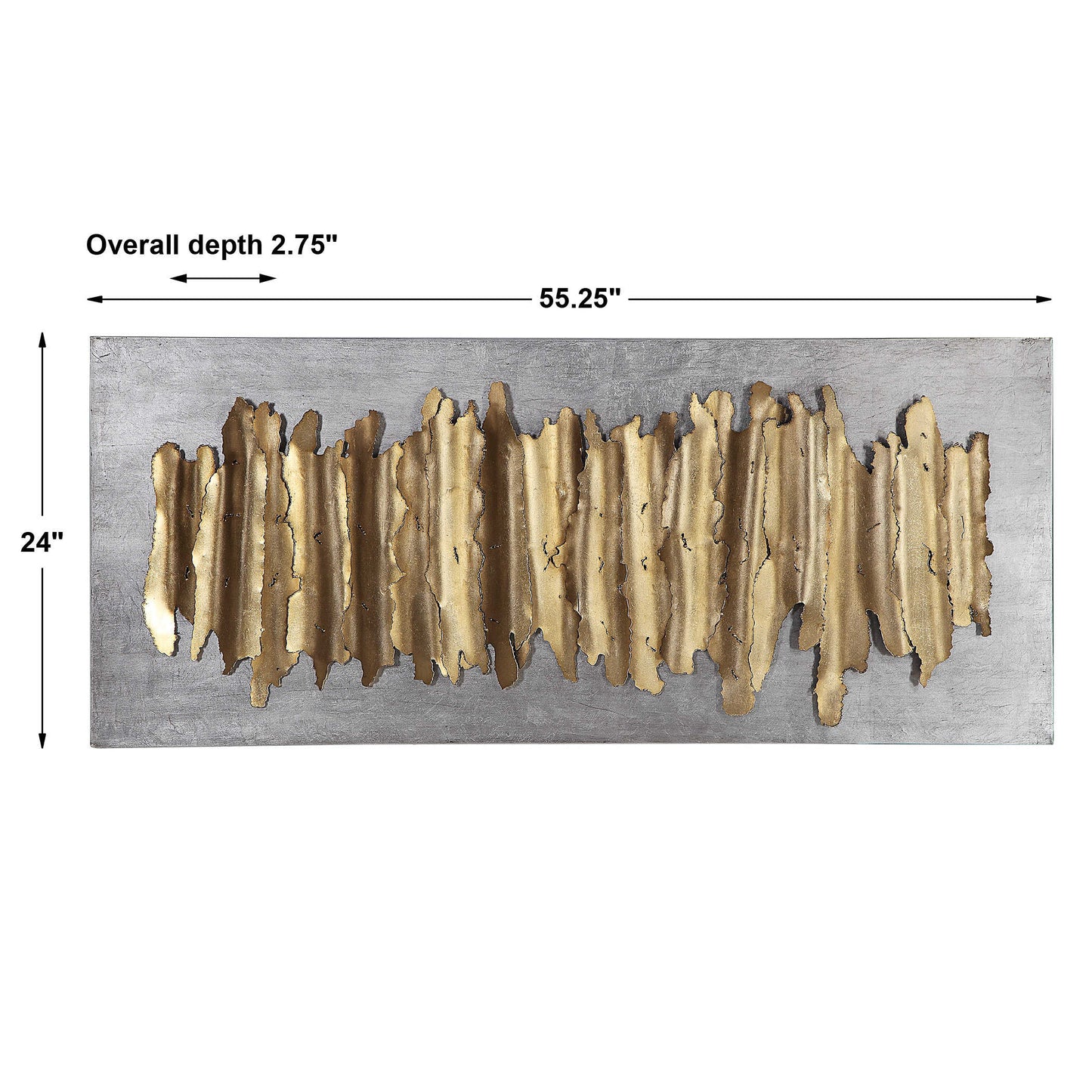 Gold Iron Leaf Layering Art