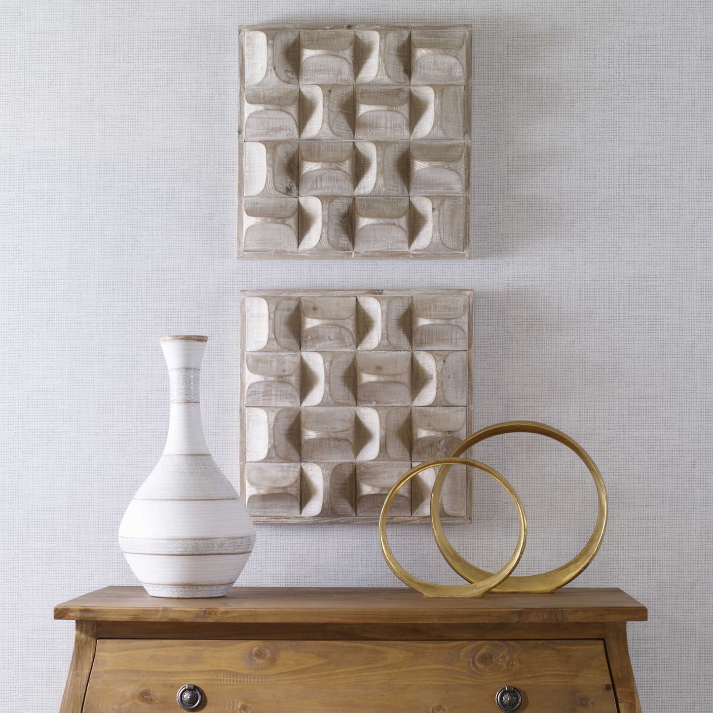 White Carved Wood Wall Art | Farmhouse Chic