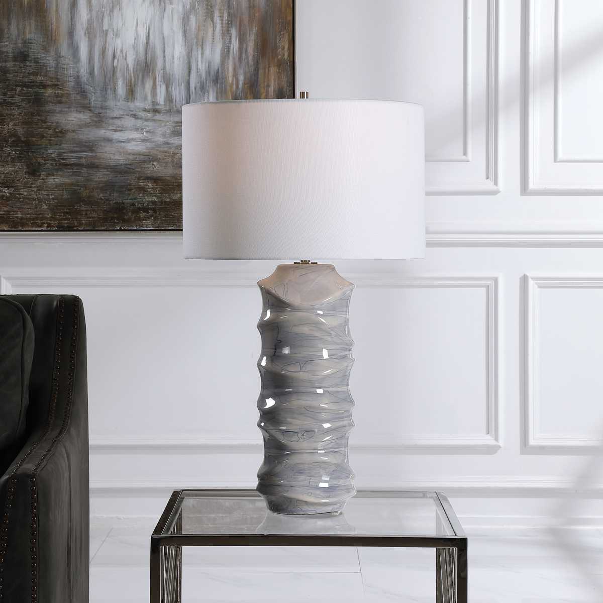 Blue and White Ceramic Table Lamp