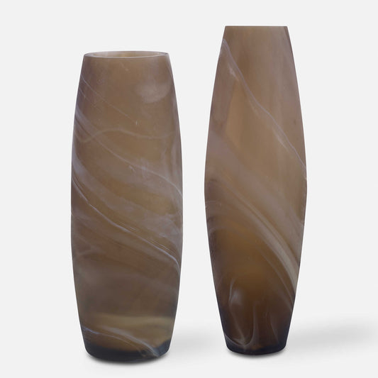 Diligent Swirl Vases, S/2