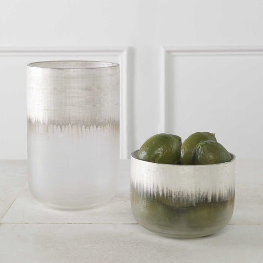 Frosted Vases, S/2