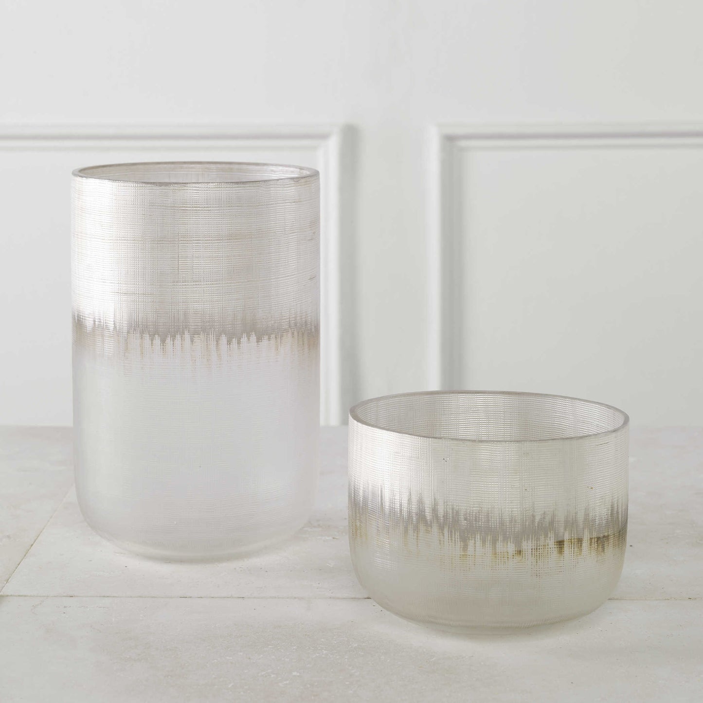 Frosted Vases, S/2