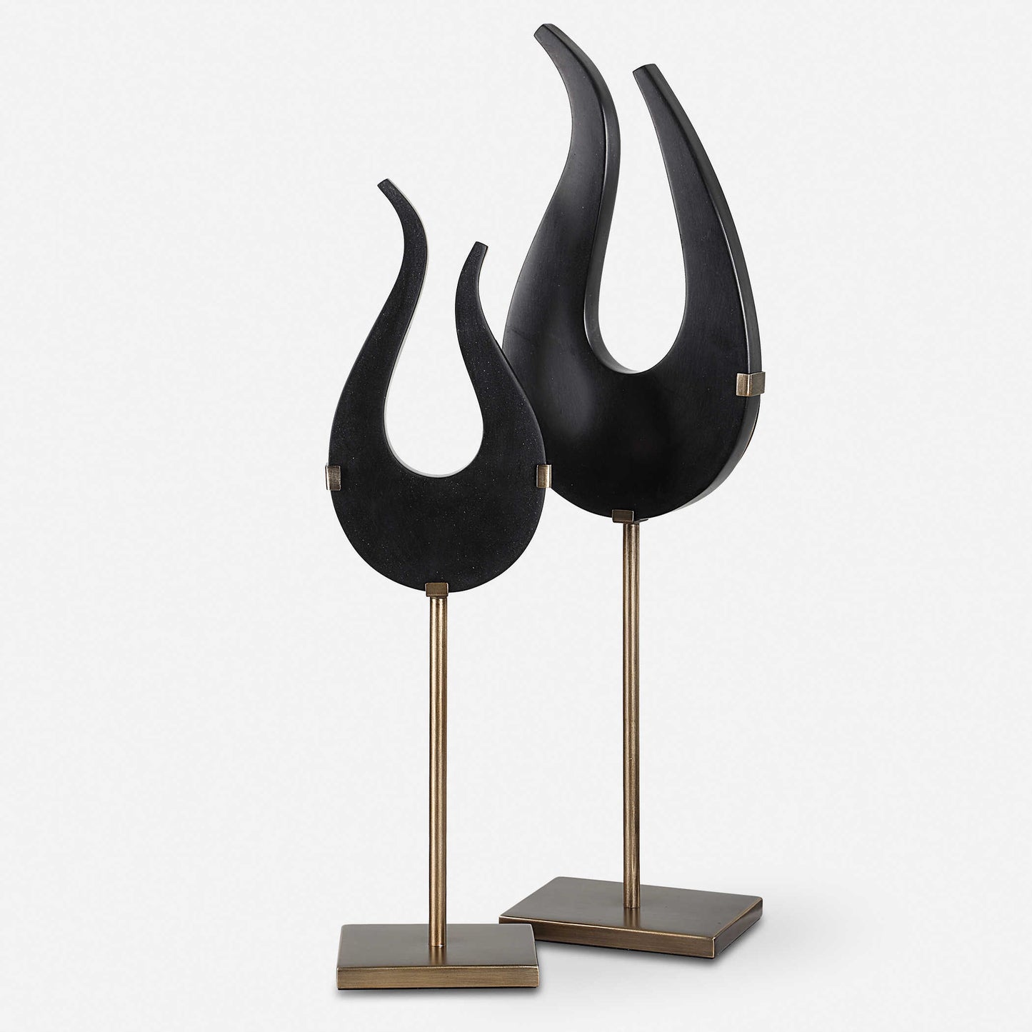 Black Modern Sculptures | Mens Room Decor