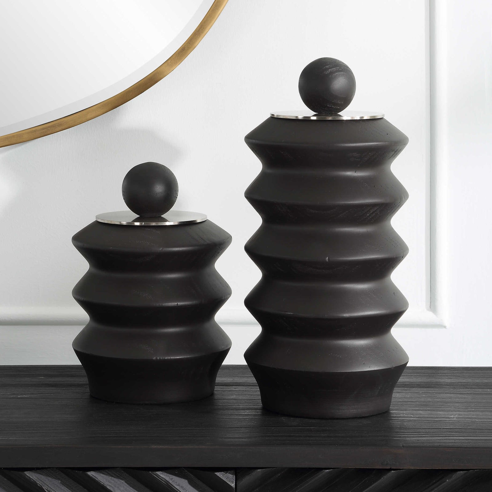 Mid Century Modern Canister - Set of 2