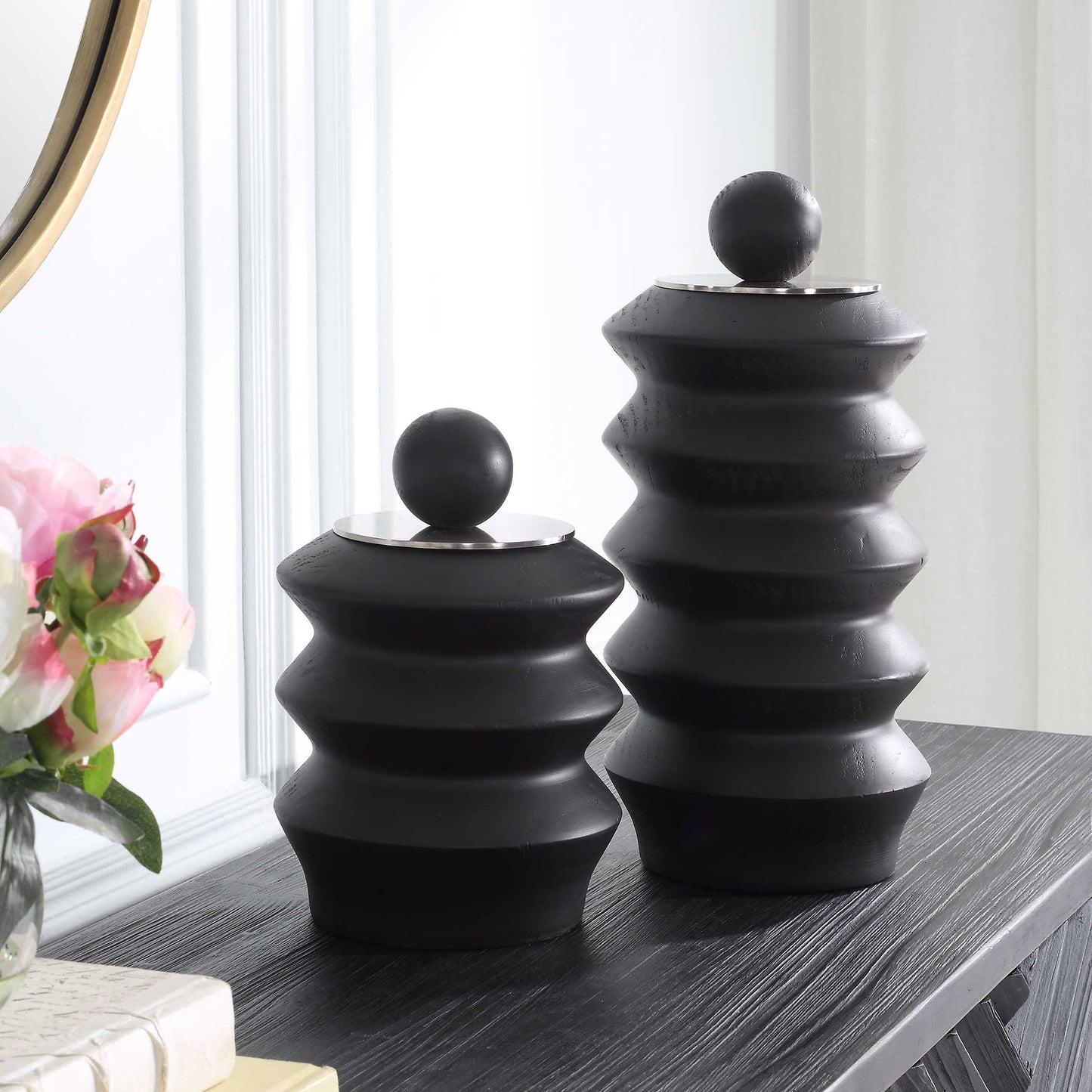 Mid Century Modern Canister - Set of 2