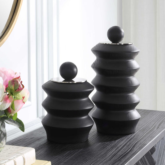 Mid Century Modern Canister - Set of 2