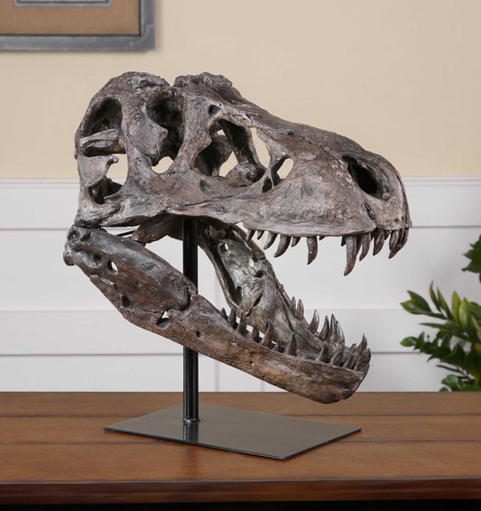 Tyrannosaurus Skull Sculpture