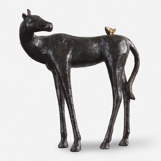 Horse and Friend Sculpture