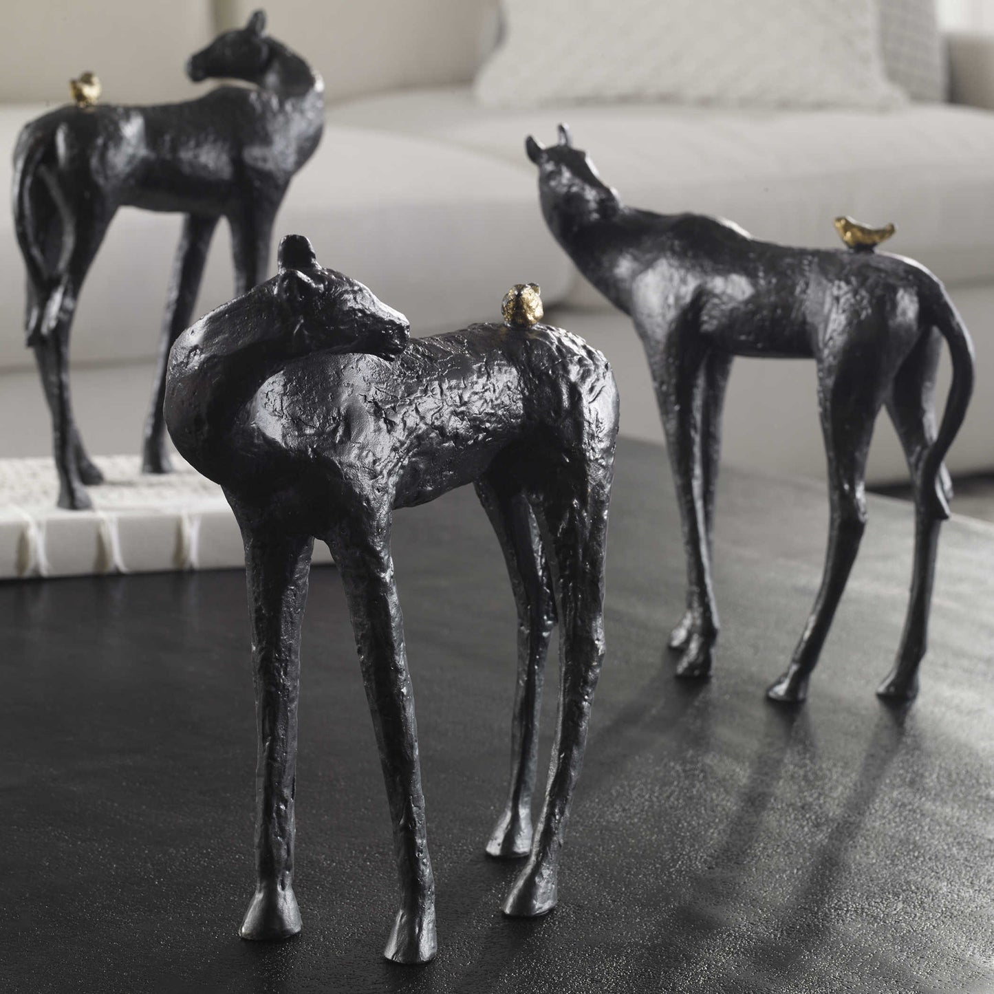 Horse and Friend Sculpture