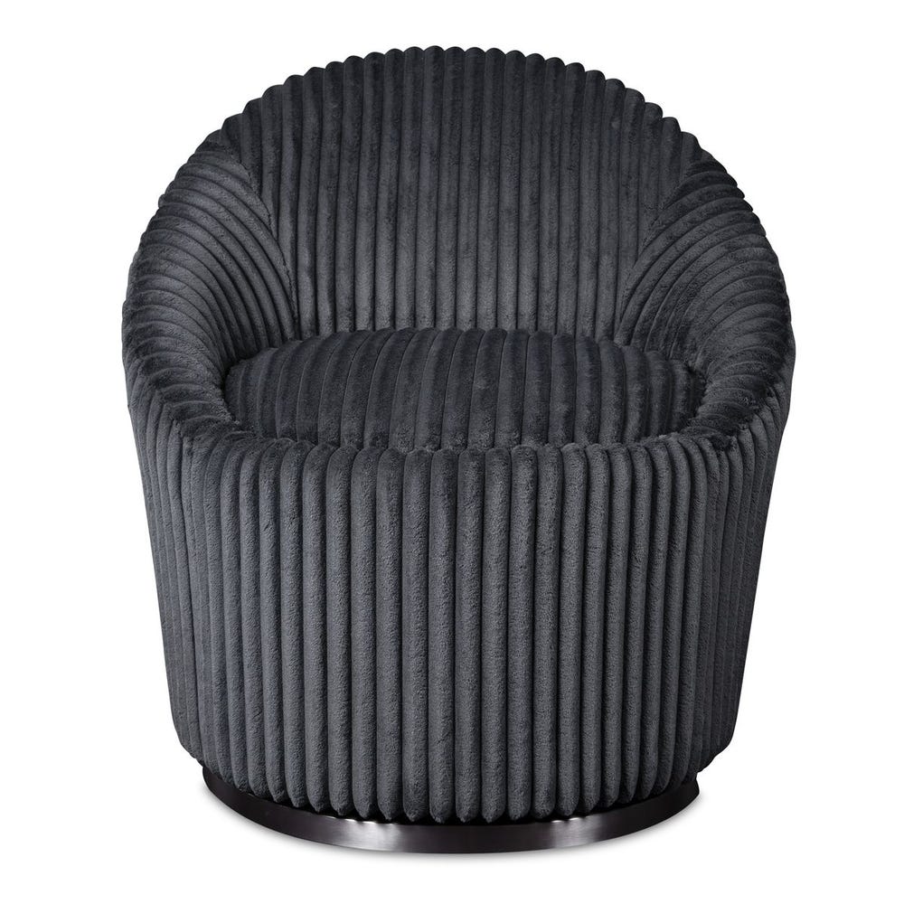Crue Swivel Chair — Gunmetal