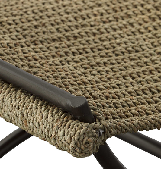 Small Woven Seagrass Bench