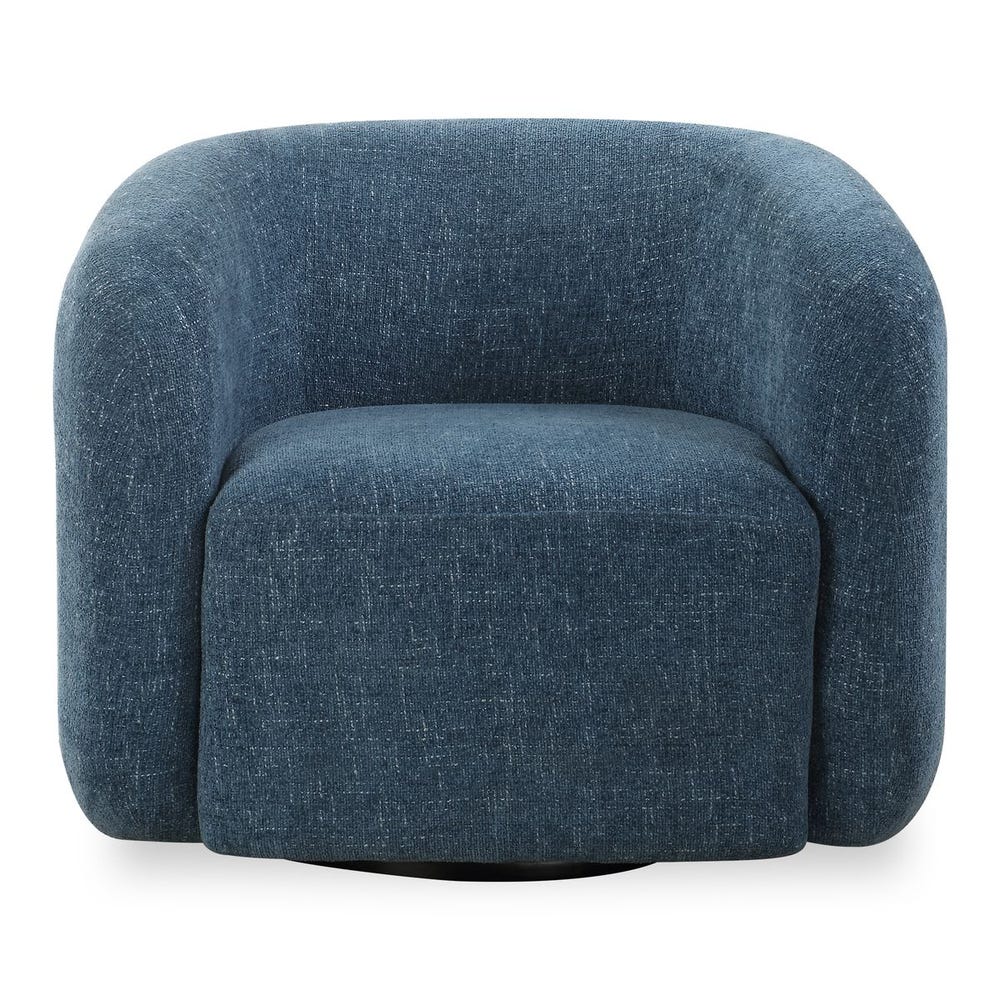 Junie Swivel Chair, blueberry chenille