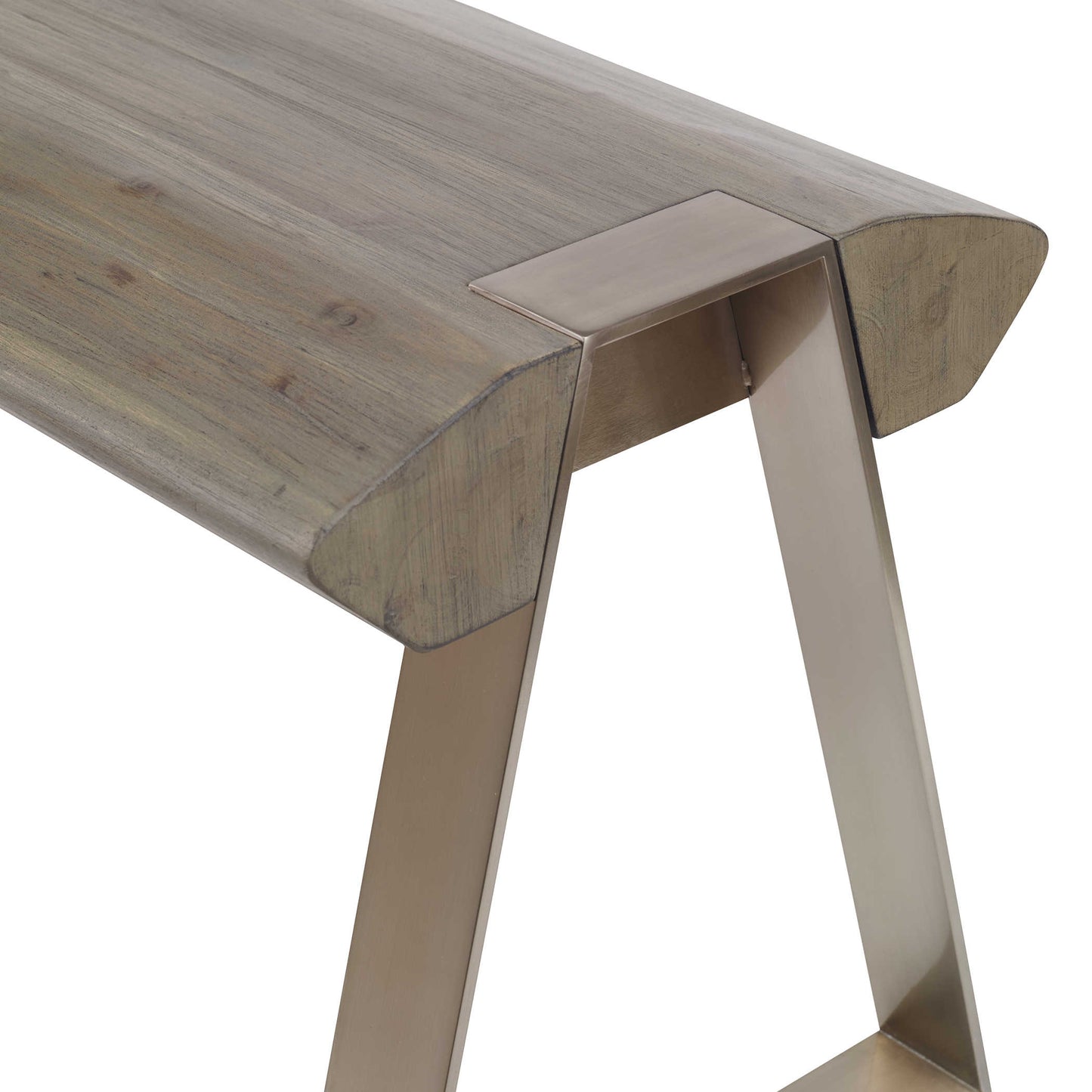 Neutral Wood Entryway Bench