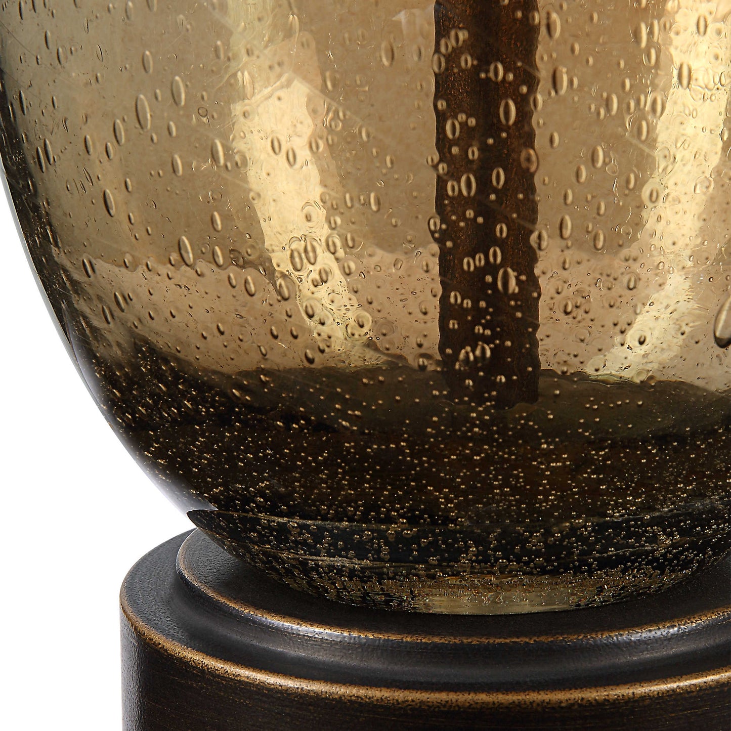 Amber Glass Table Lamp