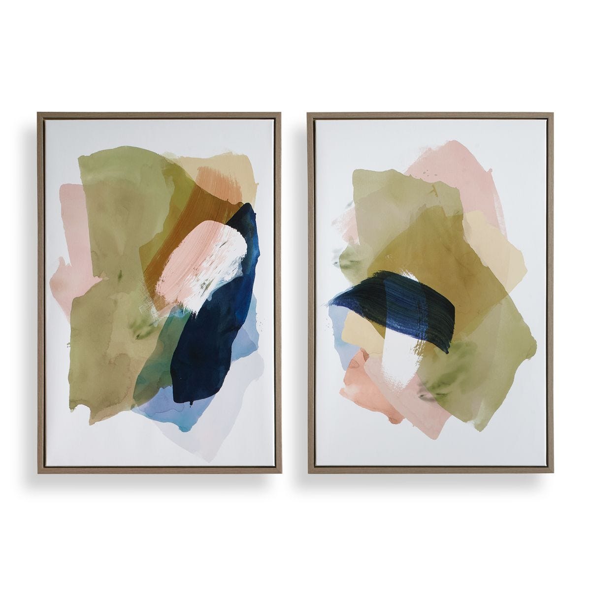 Abstract Afternoon Framed Canvases, S/2