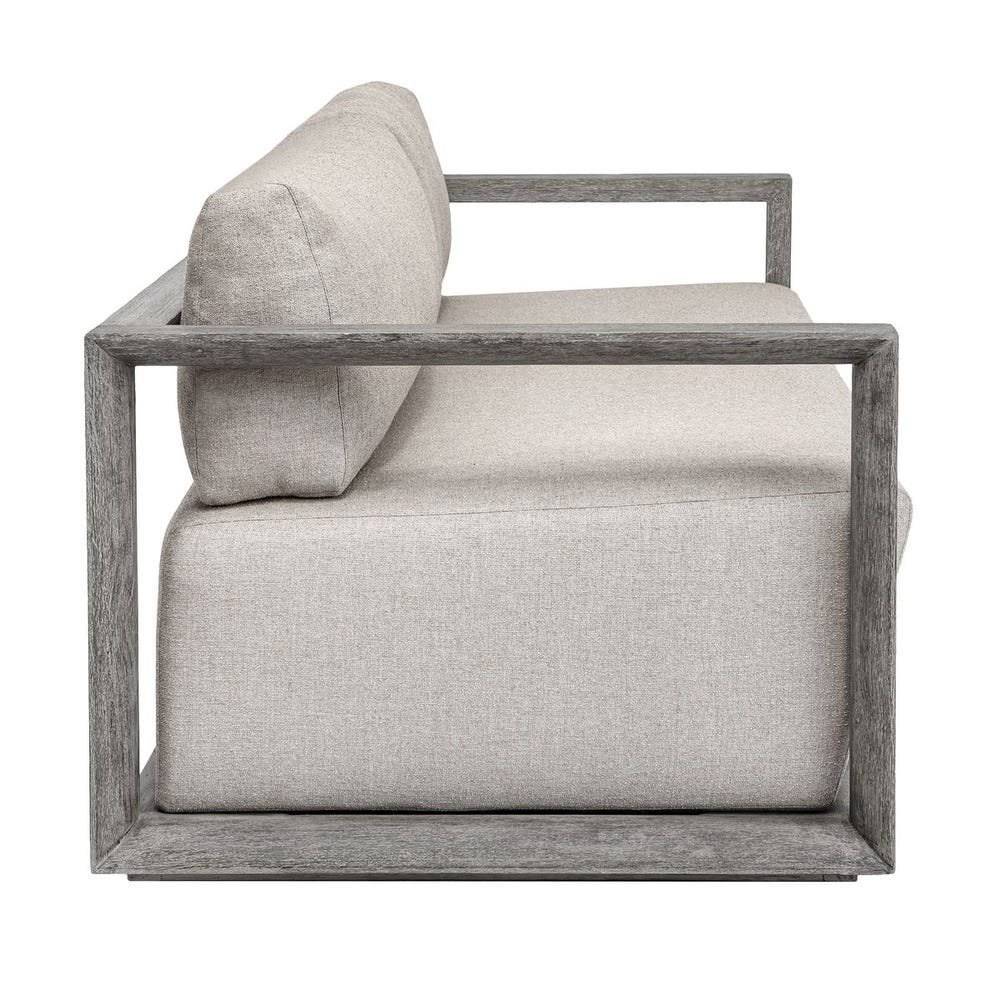 Ramsen 3 Seat Outdoor Sofa, Weathered Gray/Dove