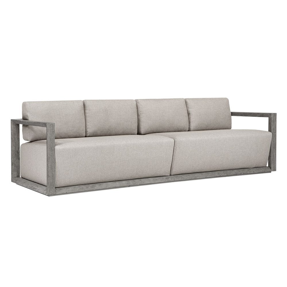 Ramsen 4 Seat Outdoor Sofa, Weathered Gray/Dove