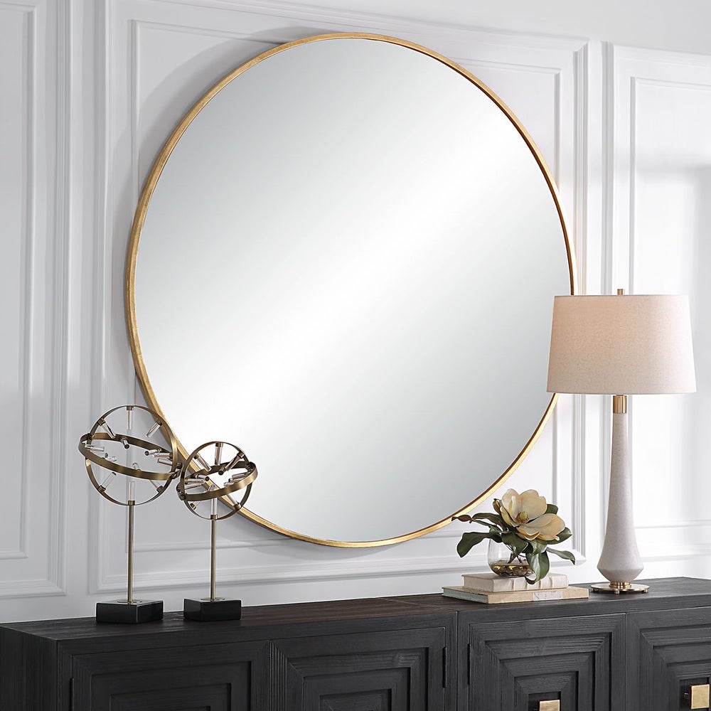 Gold Circle Mirror Living Room.