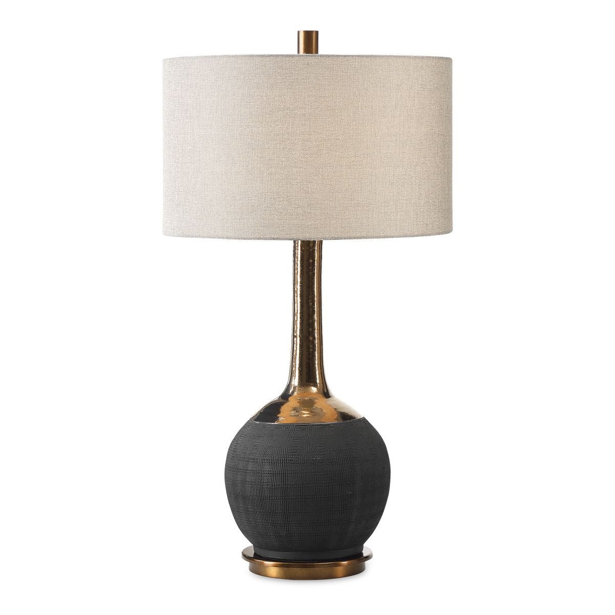 Black and Brass Table Lamp