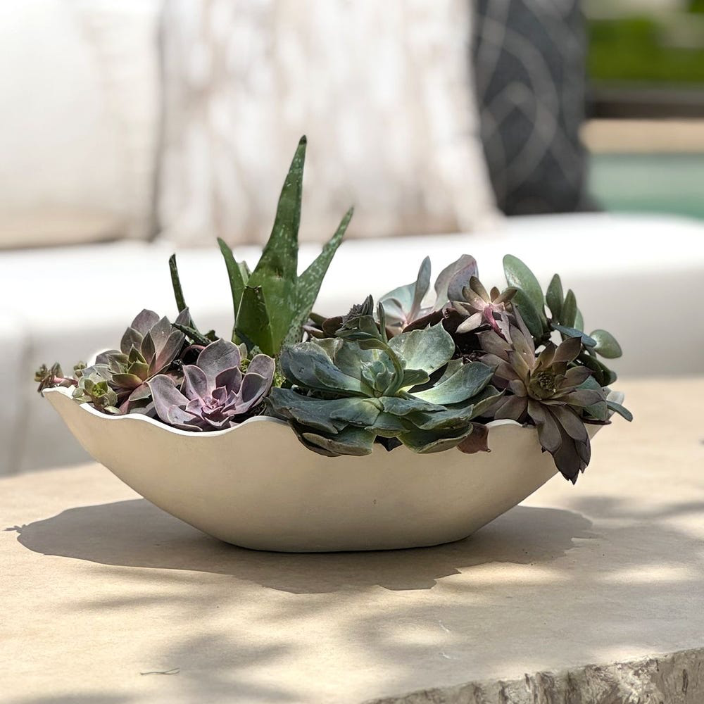 Outdoor White Bowl