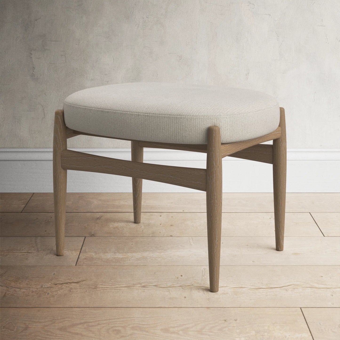 Solid Oak Entryway Nordic Bench