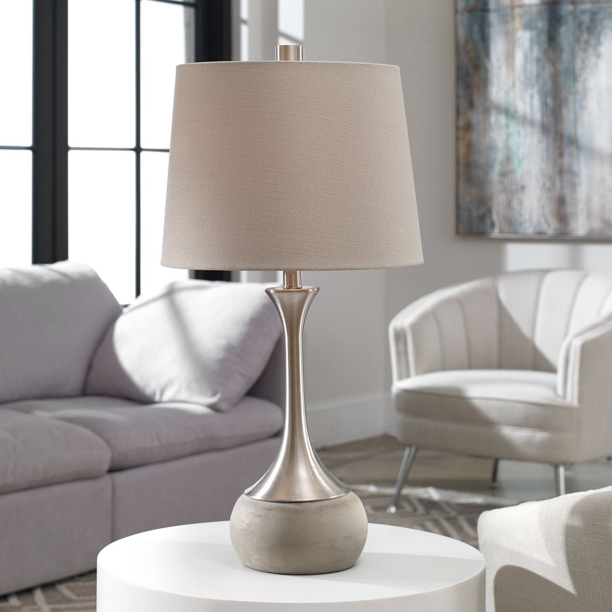 Brushed Nickel Lamp