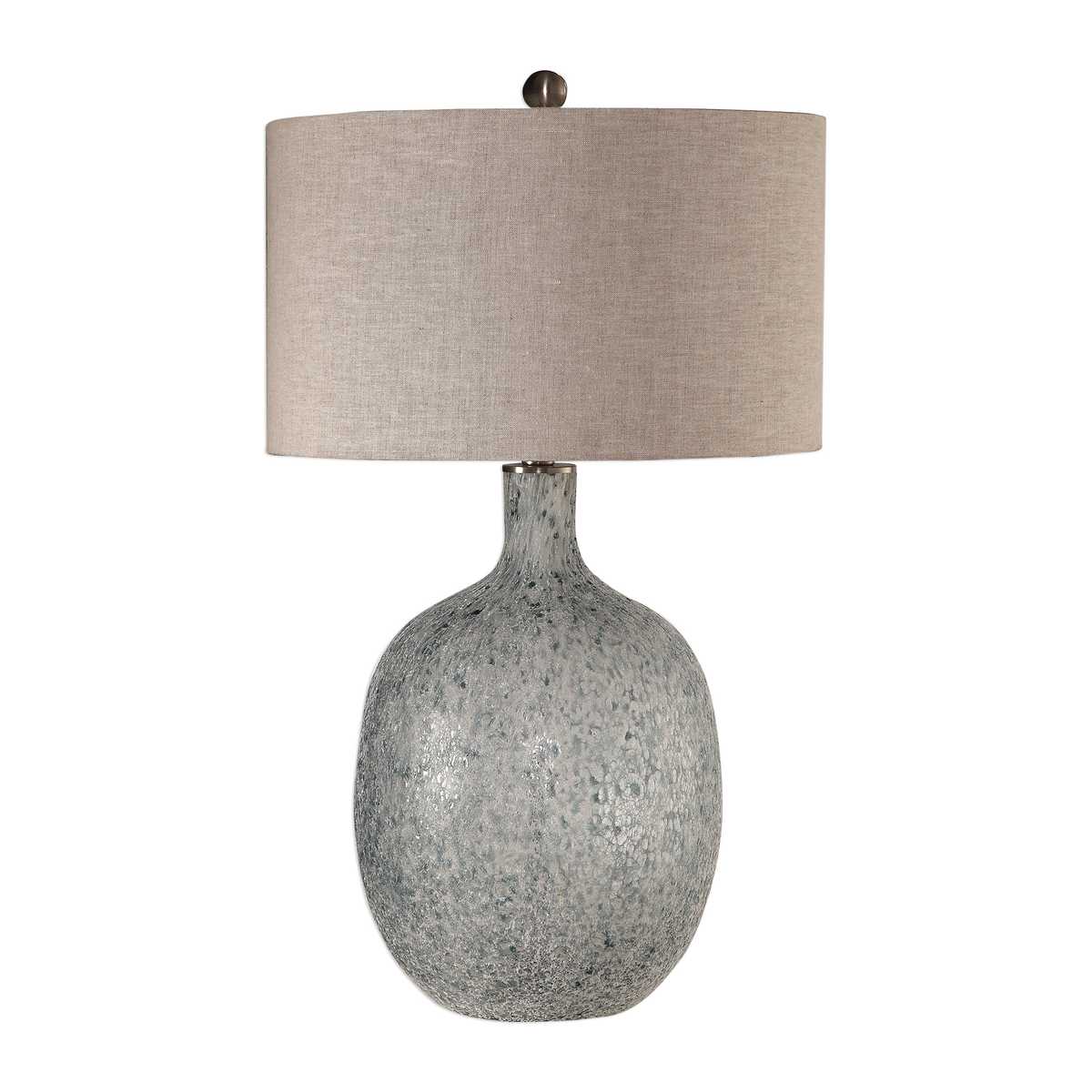 Light Blue Glass Lamp