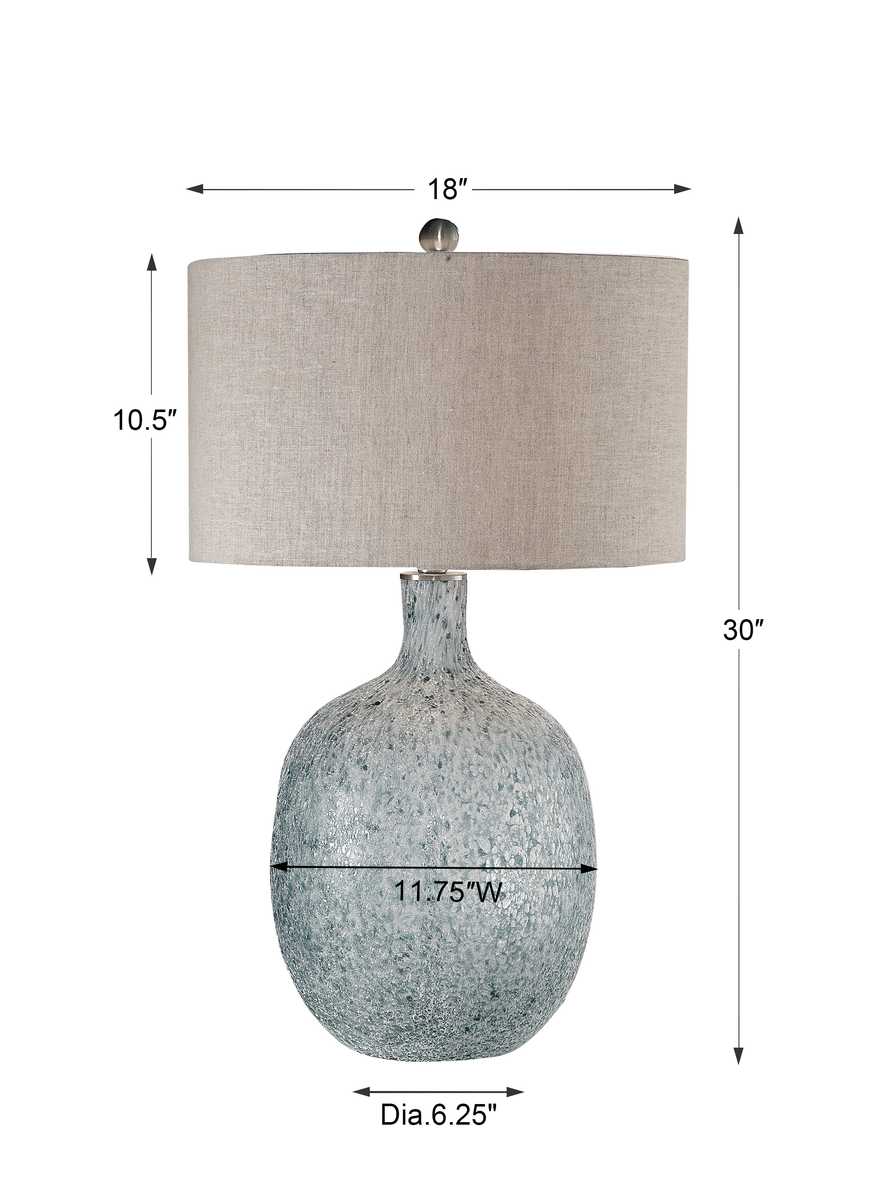 Light Blue Glass Lamp