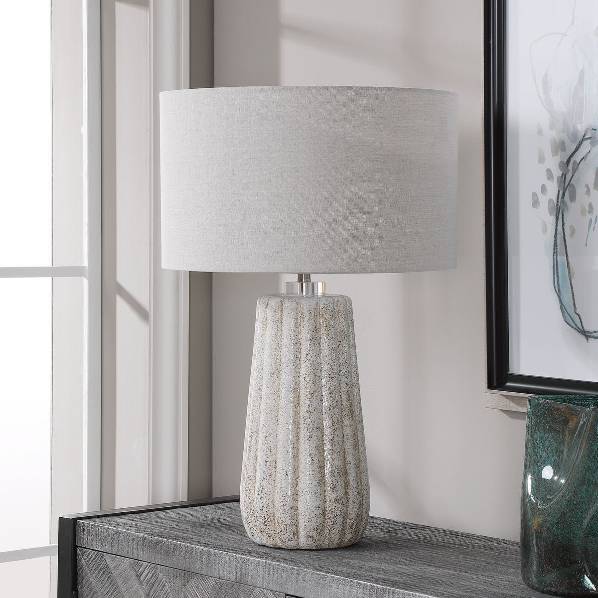 Grey Ceramic Table Lamp