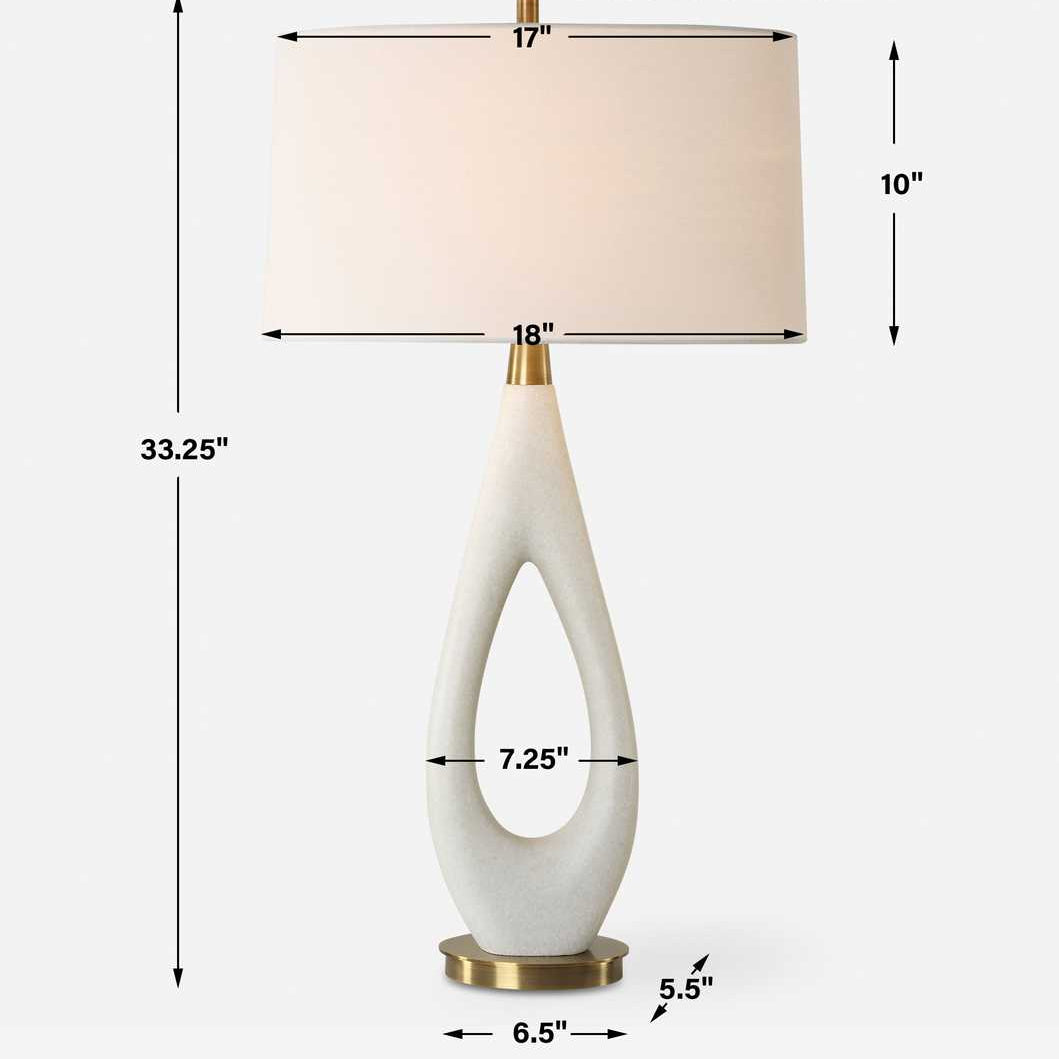 Measurement chart of a lamp with dimensions labeled
