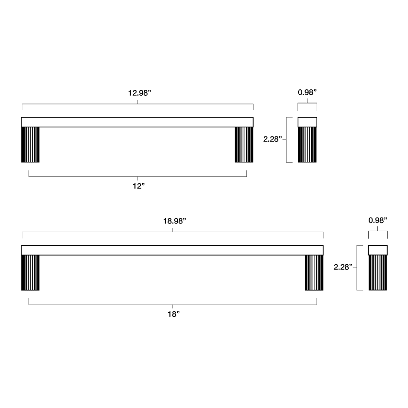 Ribbed Appliance Pull