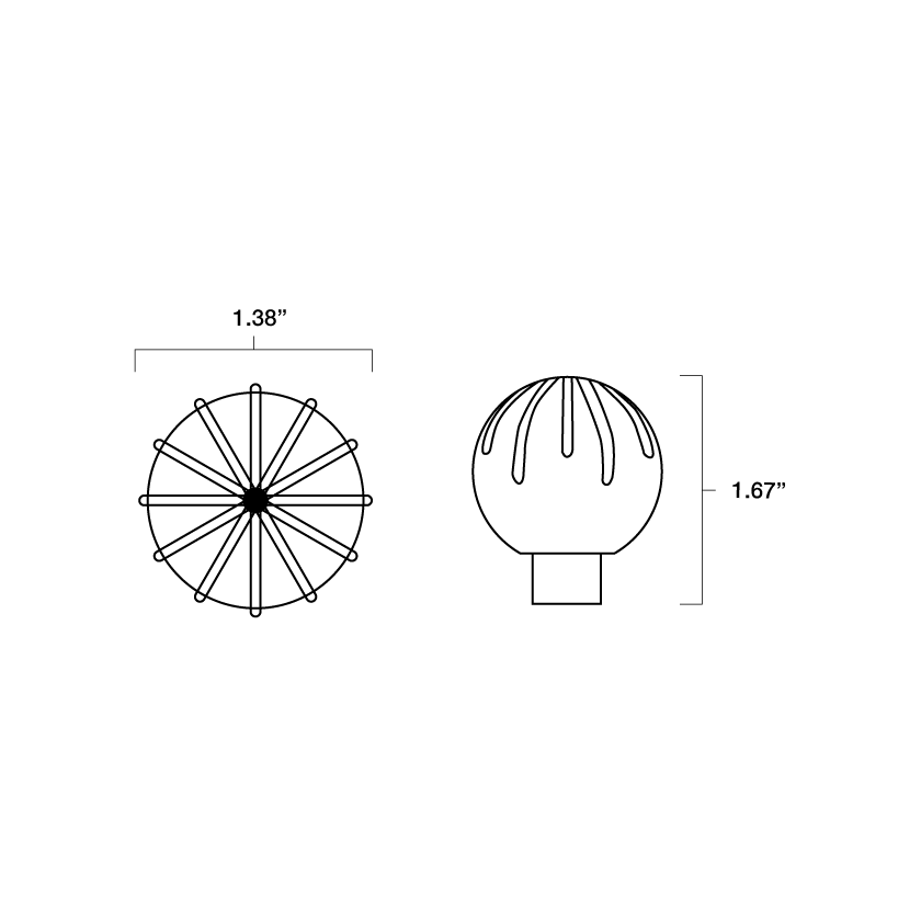 Sunburst Cabinet Knob