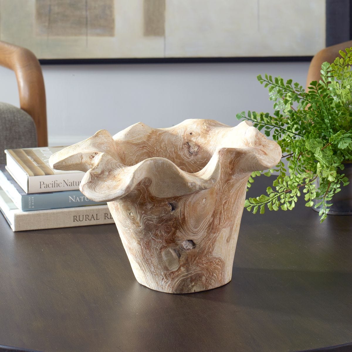 Decorative Wood Bowl Centerpiece