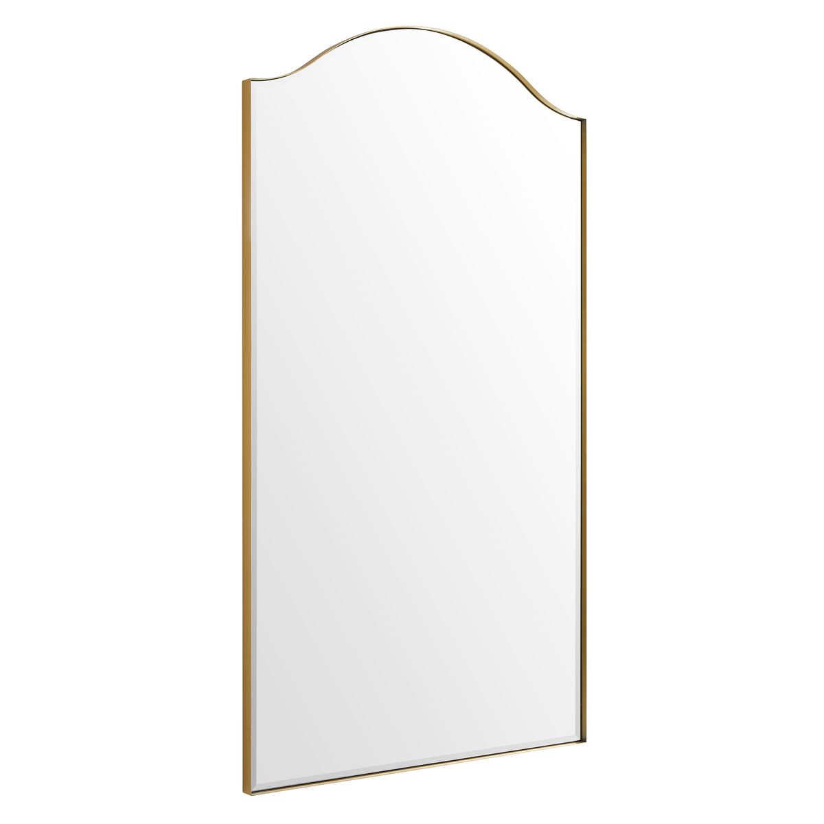 Arched Brass Mirror