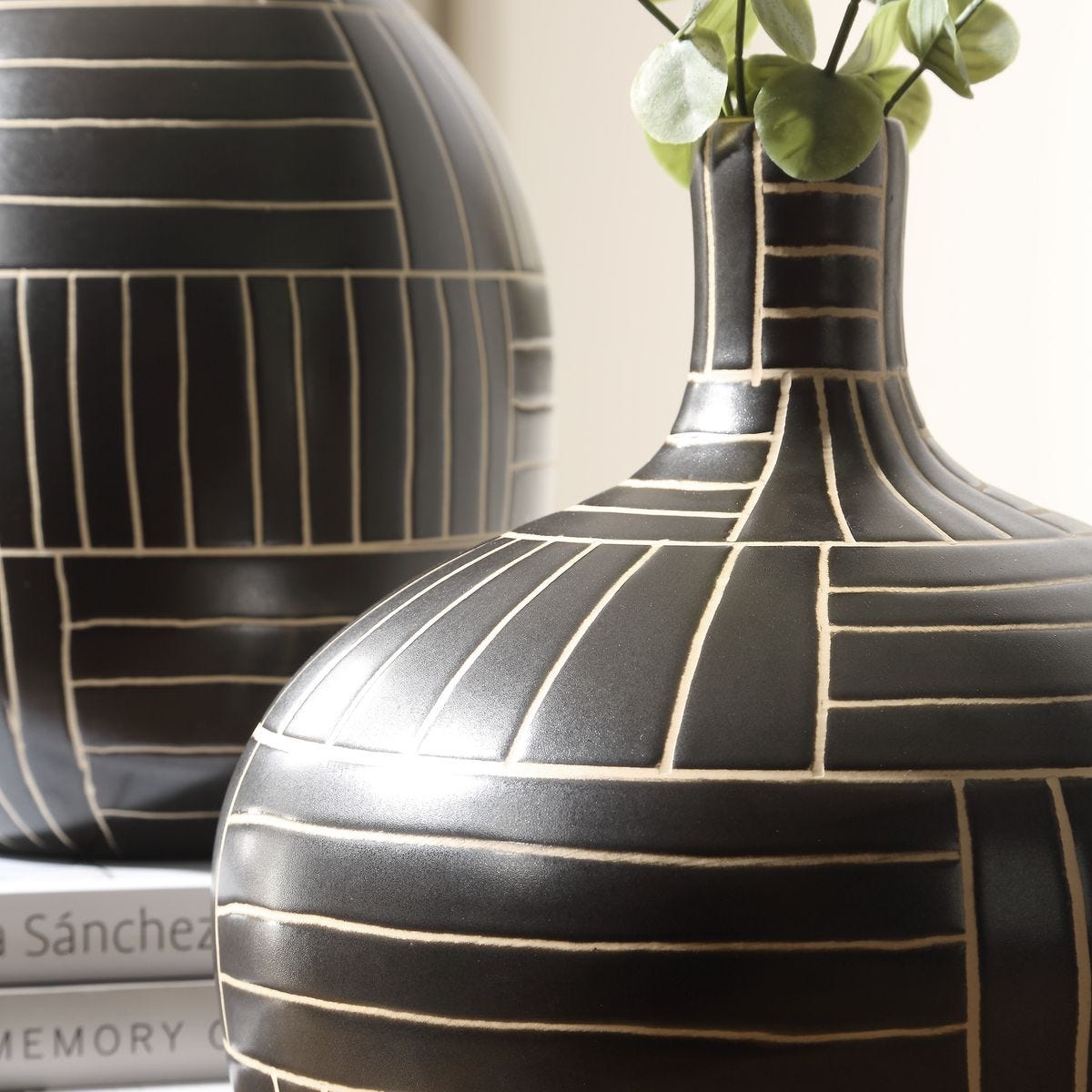 Artistic ceramic vases.