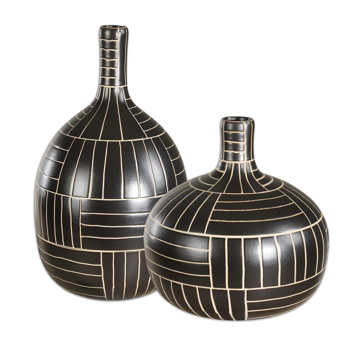 Artistic ceramic vases.