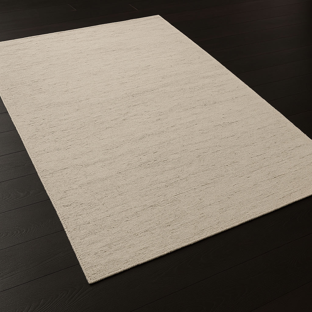 Gray beige rug.