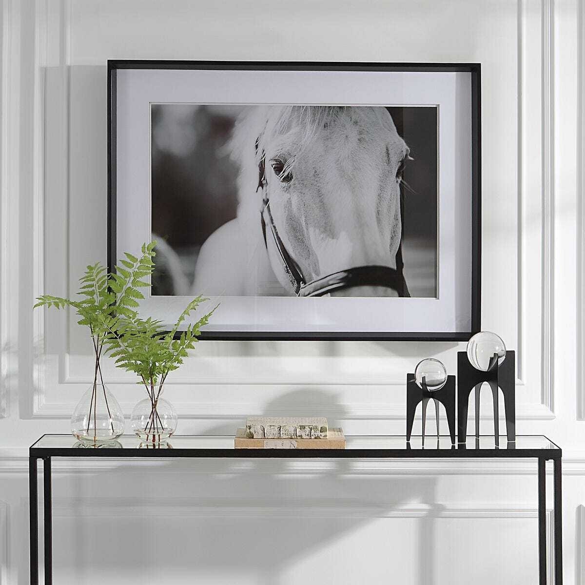 Black And White Horse Wall Art