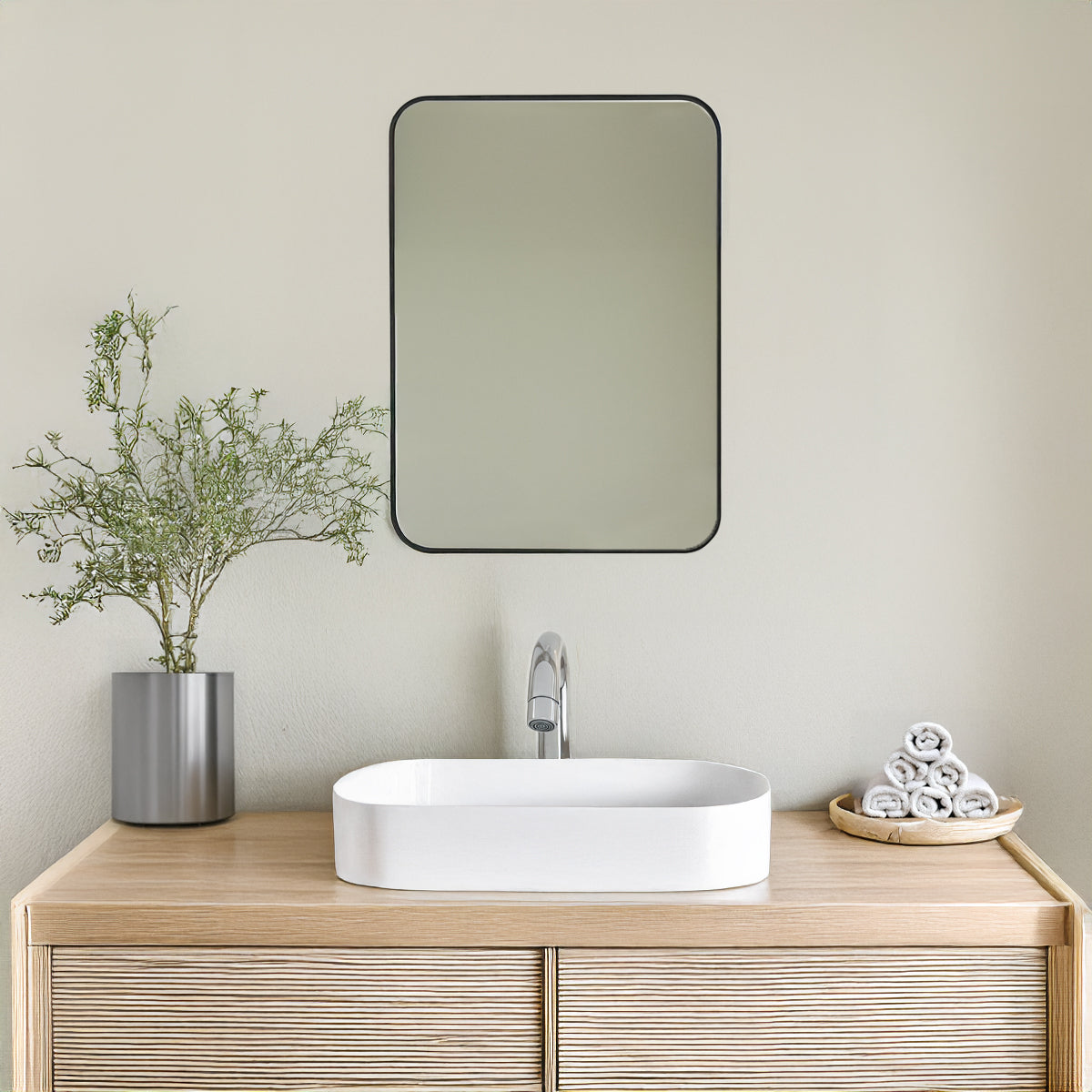 Black Bathroom Vanity Mirror.