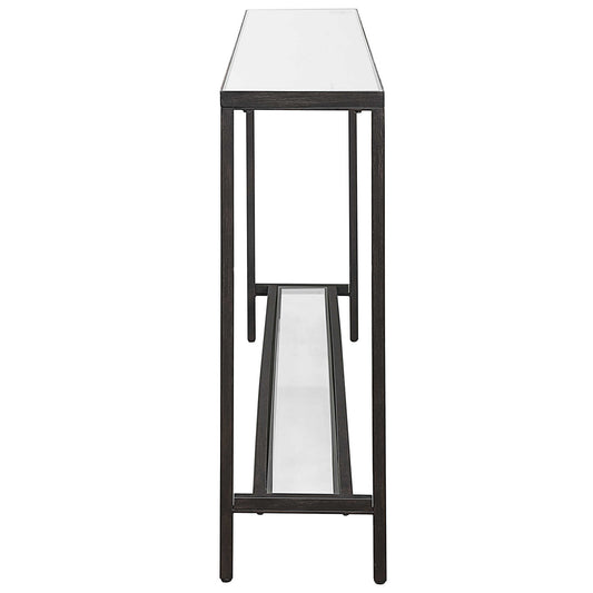 Thin Black Console Table for Entryway.