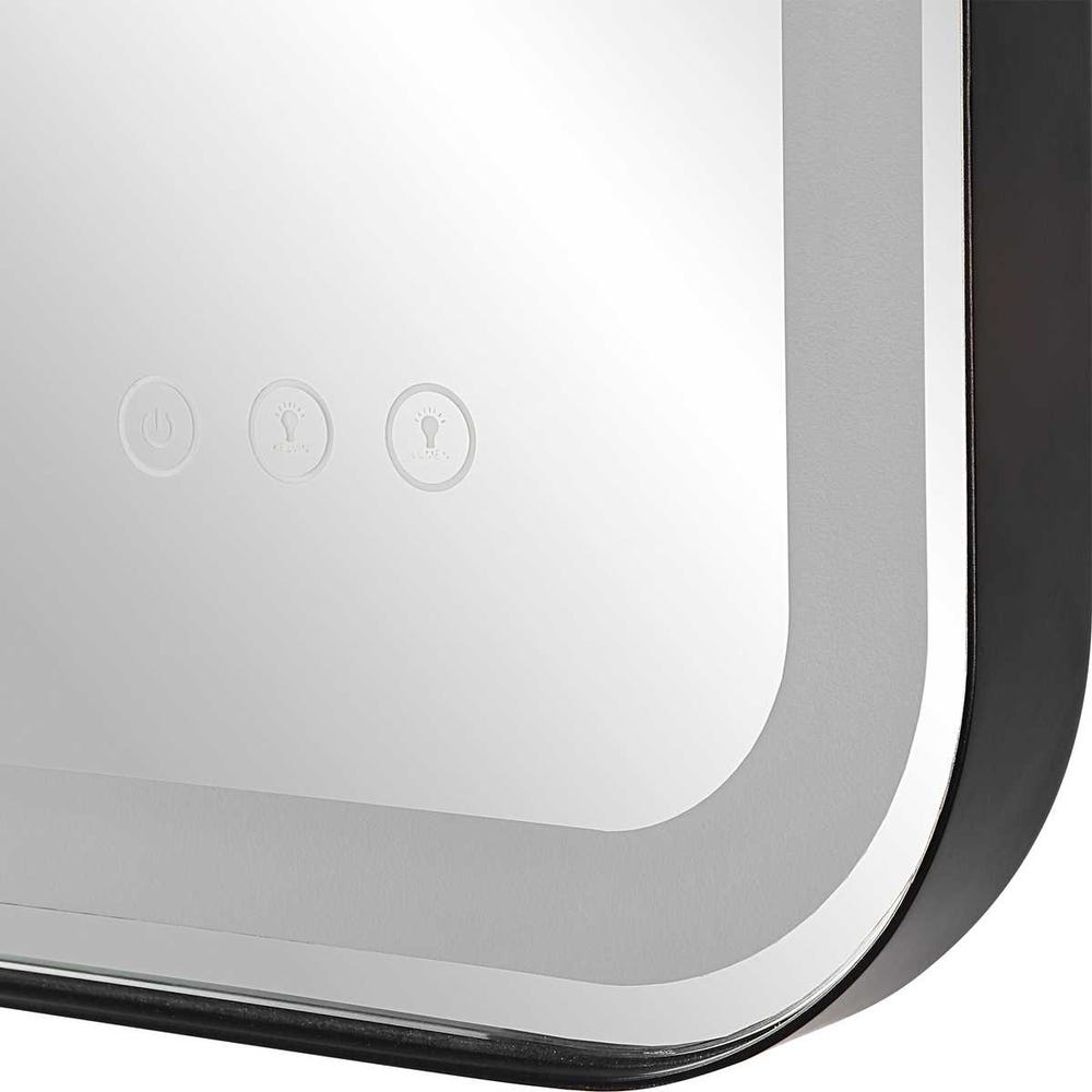 Lighted Vanity Mirror Black - LED