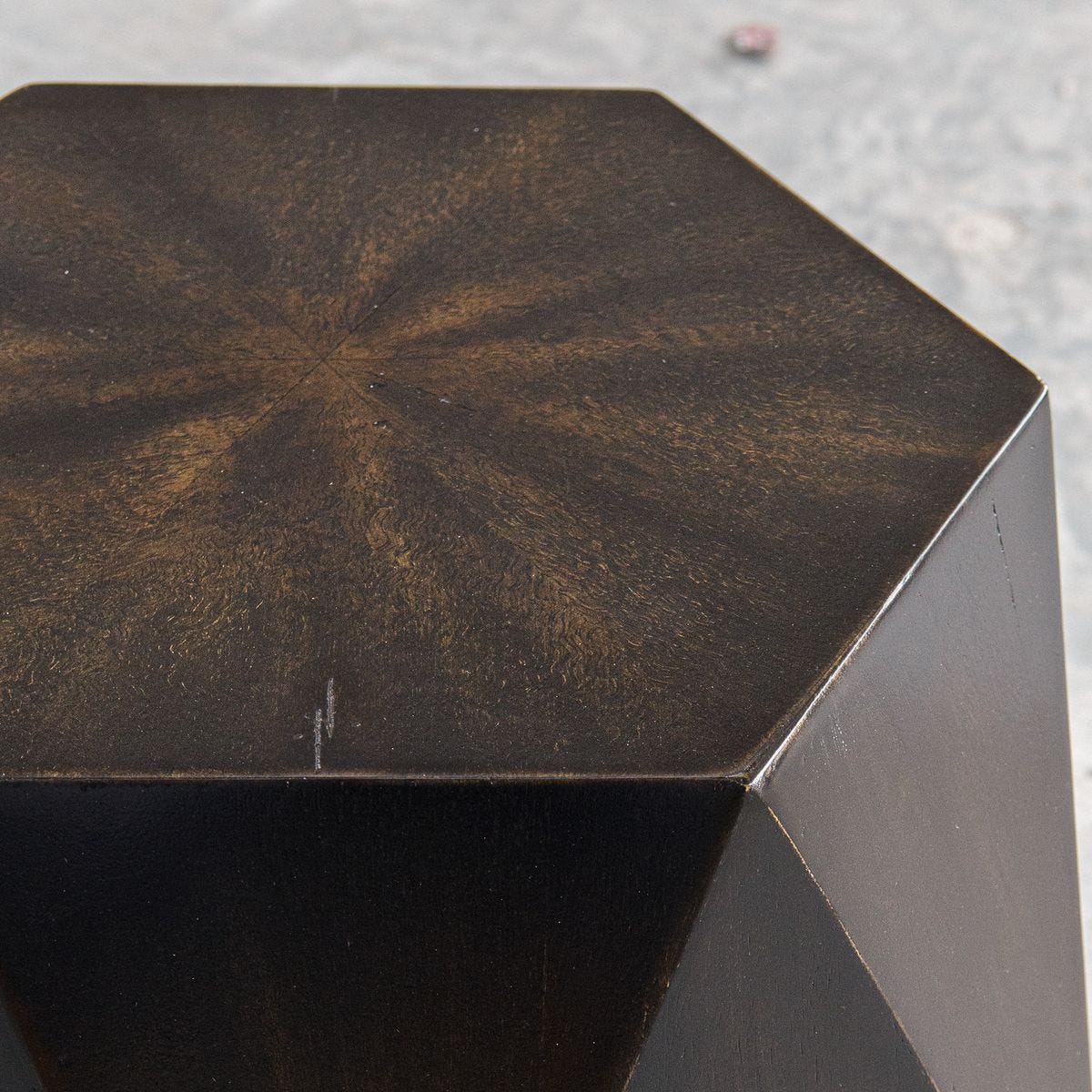 Mango Wood End Table Surface.