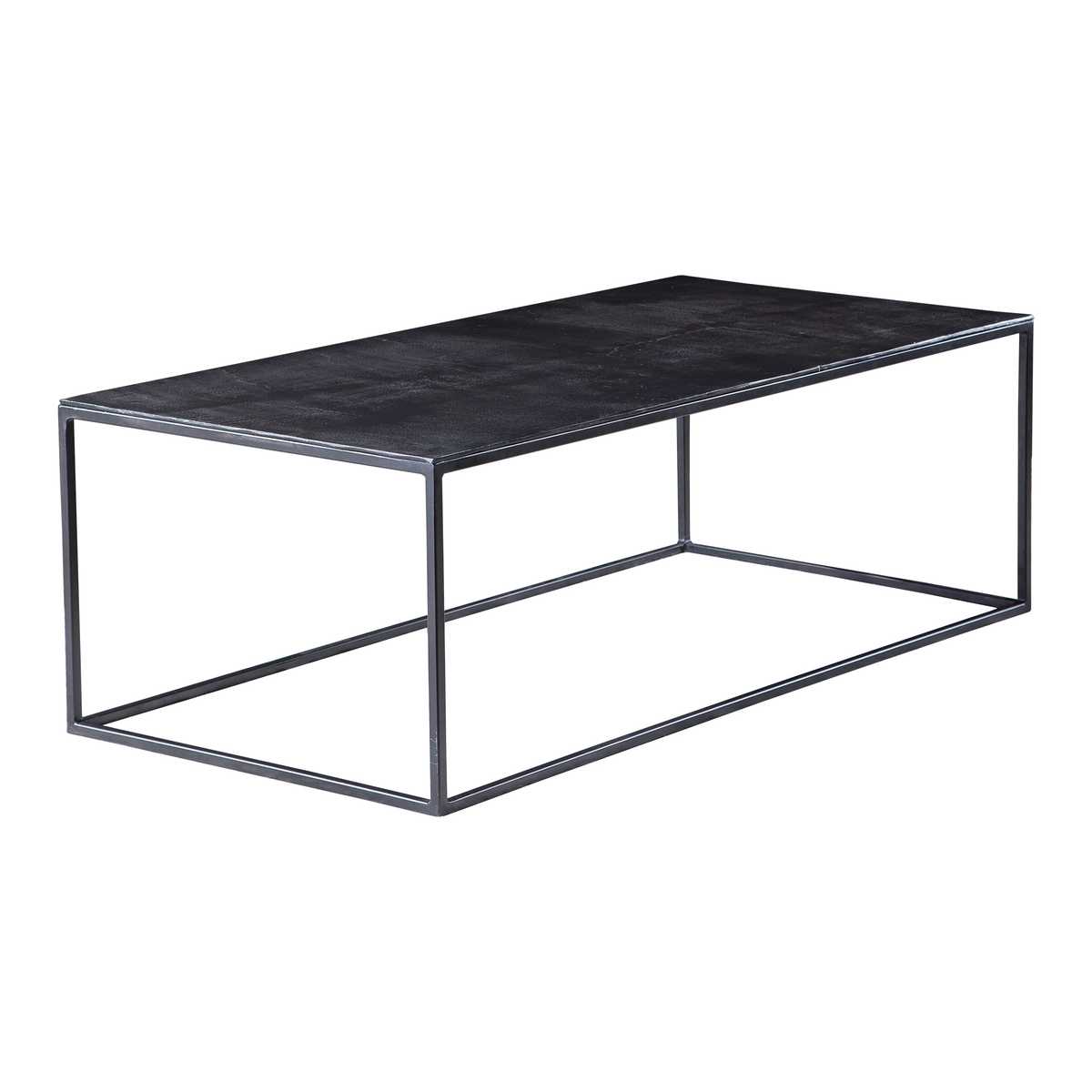 Black rectangle coffee table.