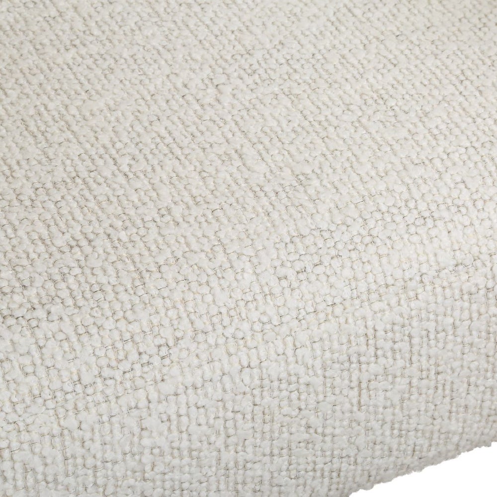 Boucle material dining chair.