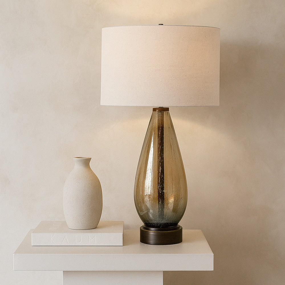 Bronze Glass Table Lamp.
