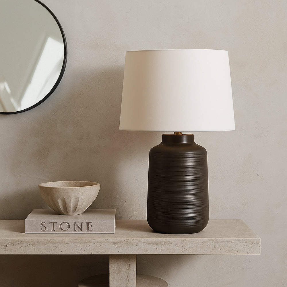 Bronze Table Lamp on Console.