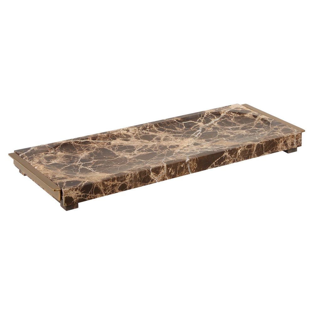 Marble-patterned platform on a white background
