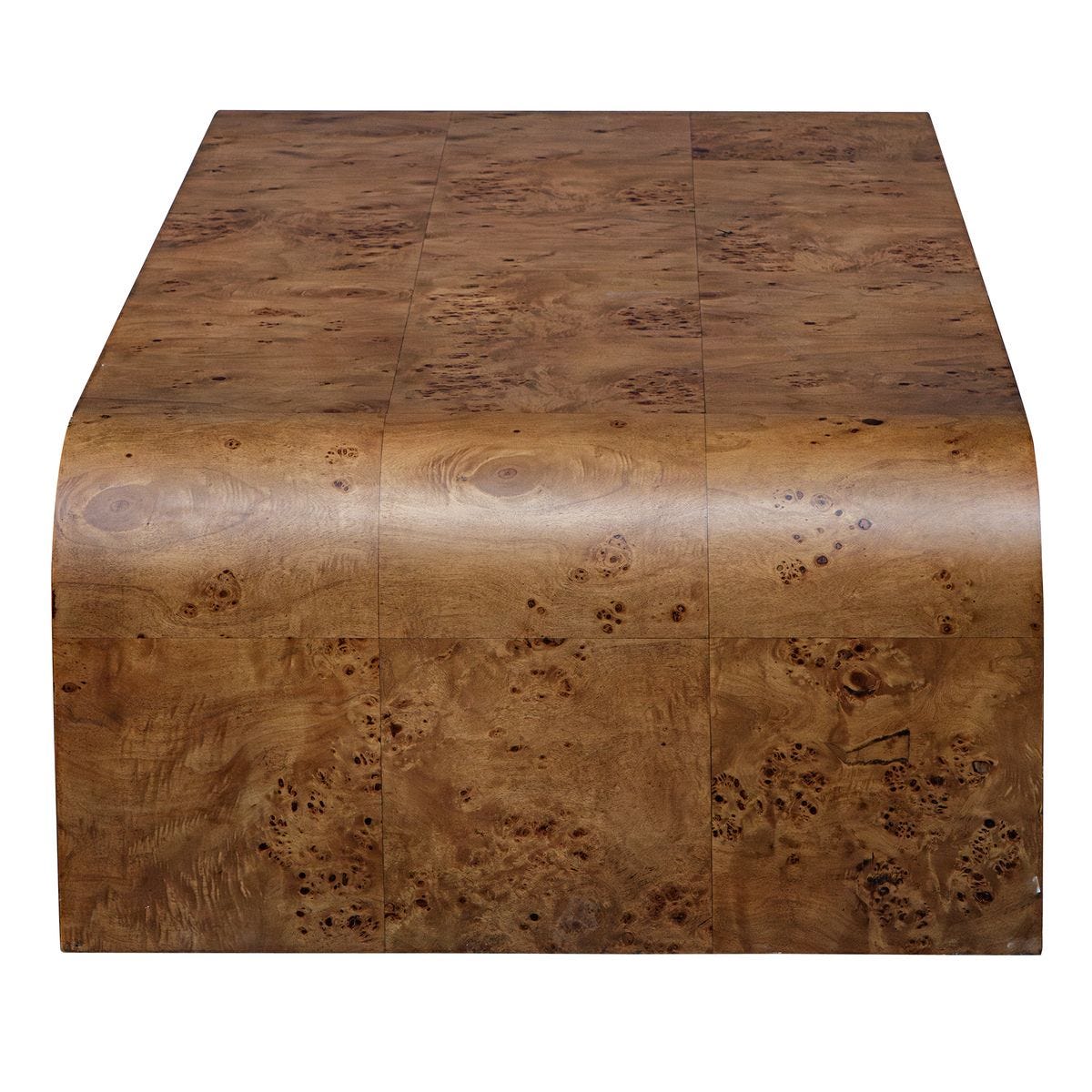 Burl wood coffee table.
